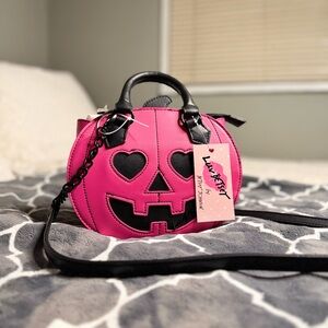 Betsy Johnson Pink Pumpkin Face Women's Bag